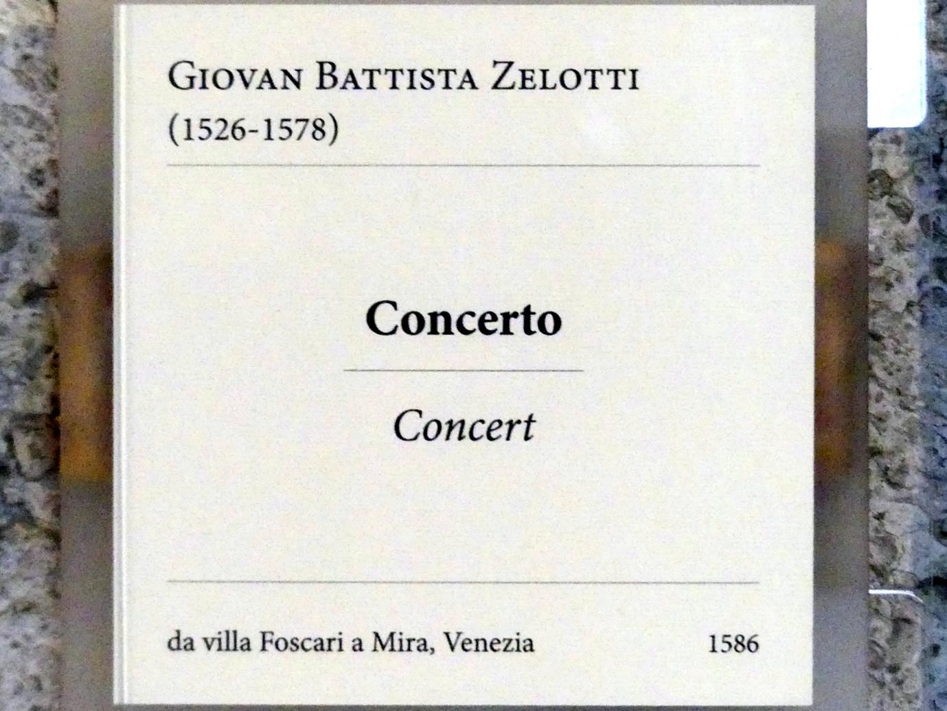 Giovanni Battista Zelotti (Undatiert), Konzert, Mira (Venedig), Villa Foscari (La Malcontenta), jetzt Verona, Museo di Castelvecchio, Saal 22, Undatiert, Bild 2/2