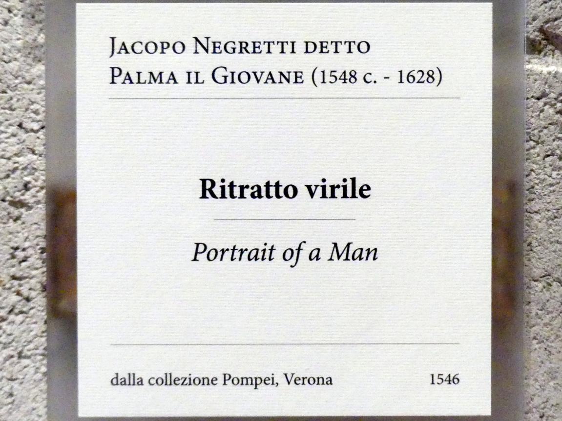 Jacopo Palma der Jüngere (Palma il Giovane / Giacomo Negretti) (1597–1620), Bildnis eines Mannes, Verona, Museo di Castelvecchio, Saal 23, Undatiert, Bild 2/2