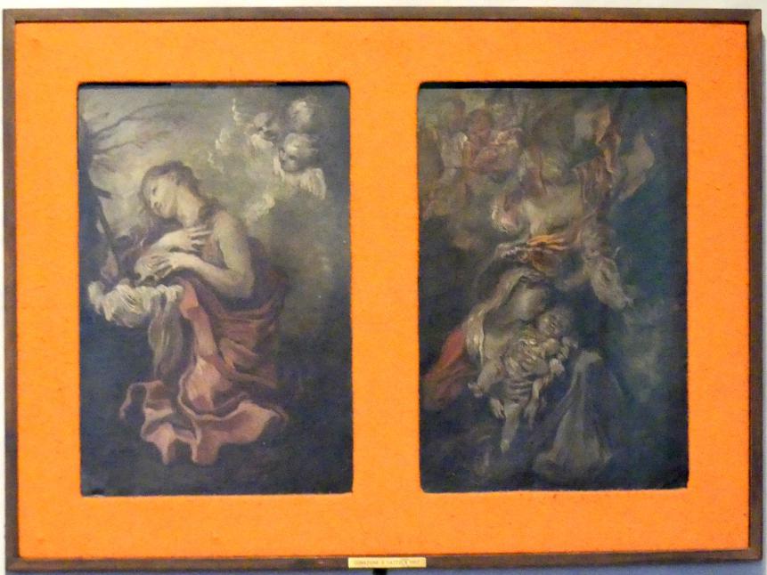 Giovanni Benedetto Castiglione (il Grechetto) (1648–1758), Heilige Maria Magdalena / Maria mit Kind und Engeln, Verona, Museo di Castelvecchio, Saal 25, Undatiert