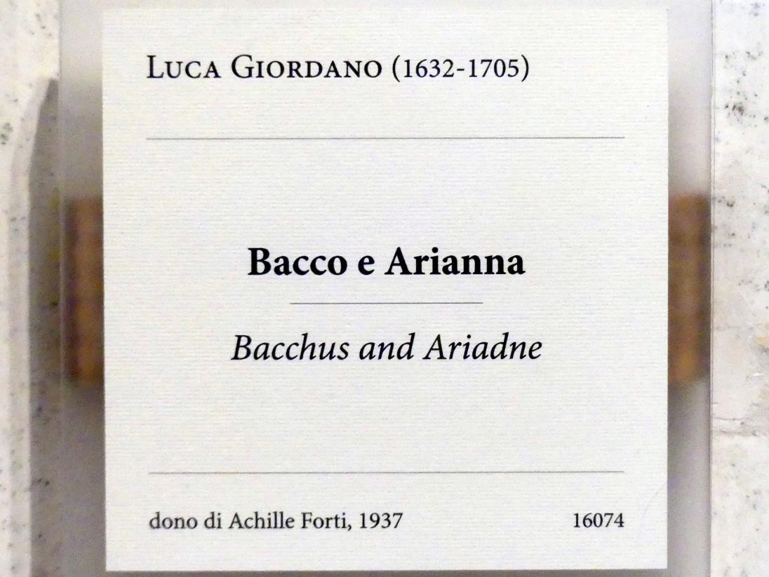 Luca Giordano (1651–1696), Bacchus und Ariadne, Verona, Museo di Castelvecchio, Saal 26, Undatiert, Bild 2/2