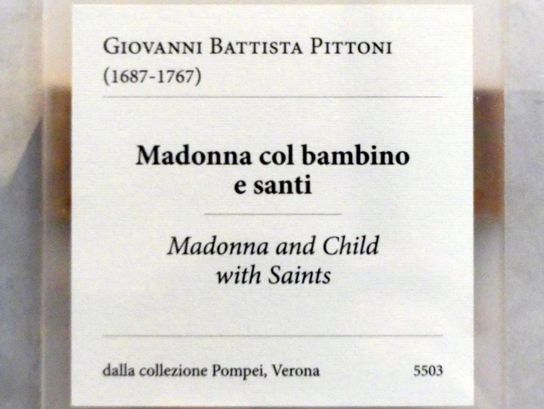 Giovanni Battista Pittoni (1722–1748), Maria mit Kind und Heiligen, Verona, Museo di Castelvecchio, Saal 26, Undatiert, Bild 2/2
