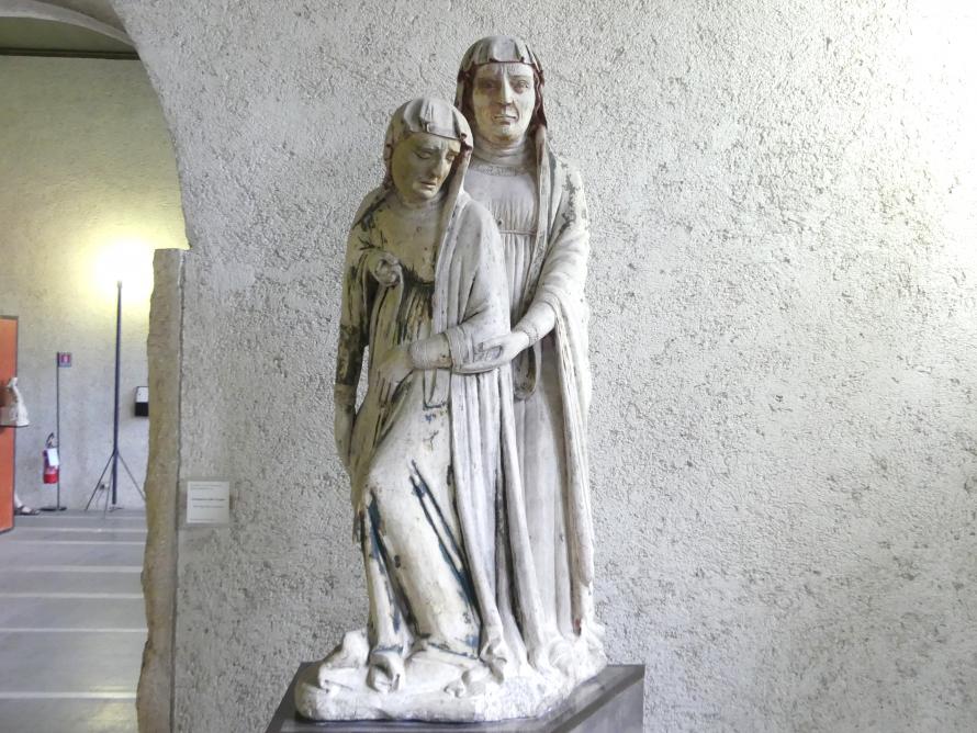 Maestro di Sant'Anastasia (1325–1350), Ohnmacht der Jungfrau Maria, Verona, Kirche San Fermo Maggiore, jetzt Verona, Museo di Castelvecchio, Saal 4, 1. Hälfte 14. Jhd.