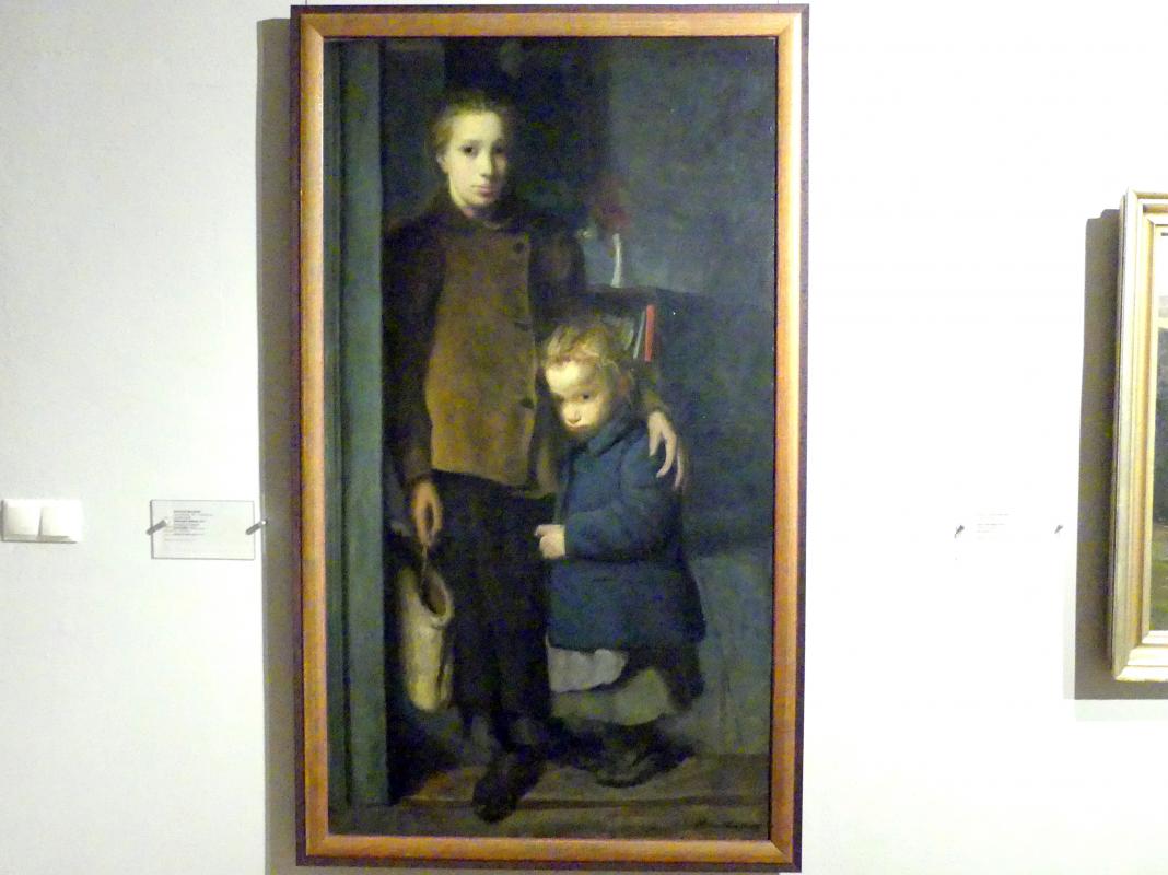 Artur Wasner (1911), Bettelnde Kinder, Breslau, Nationalmuseum, 2. OG, Korridor, 1911, Bild 1/2