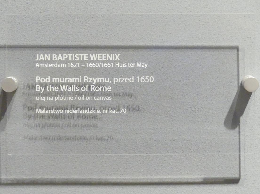 Jan Baptist Weenix (1649–1656), An den Mauern von Rom, Breslau, Nationalmuseum, 2. OG, europäische Kunst 15.-20. Jhd., Saal 6, vor 1650, Bild 2/2