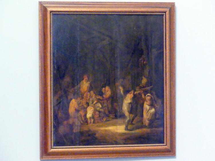 Benjamin Gerritsz. Cuyp (1635–1645), Bäuerliche Unterhaltung in der Scheune, Breslau, Nationalmuseum, 2. OG, europäische Kunst 15.-20. Jhd., Saal 7, 1640–1650, Bild 1/2