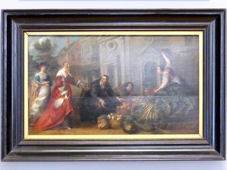 Willem van Herp (1640–1655), Streit auf dem Markt, Breslau, Nationalmuseum, 2. OG, europäische Kunst 15.-20. Jhd., Saal 7, um 1640, Bild 1/2