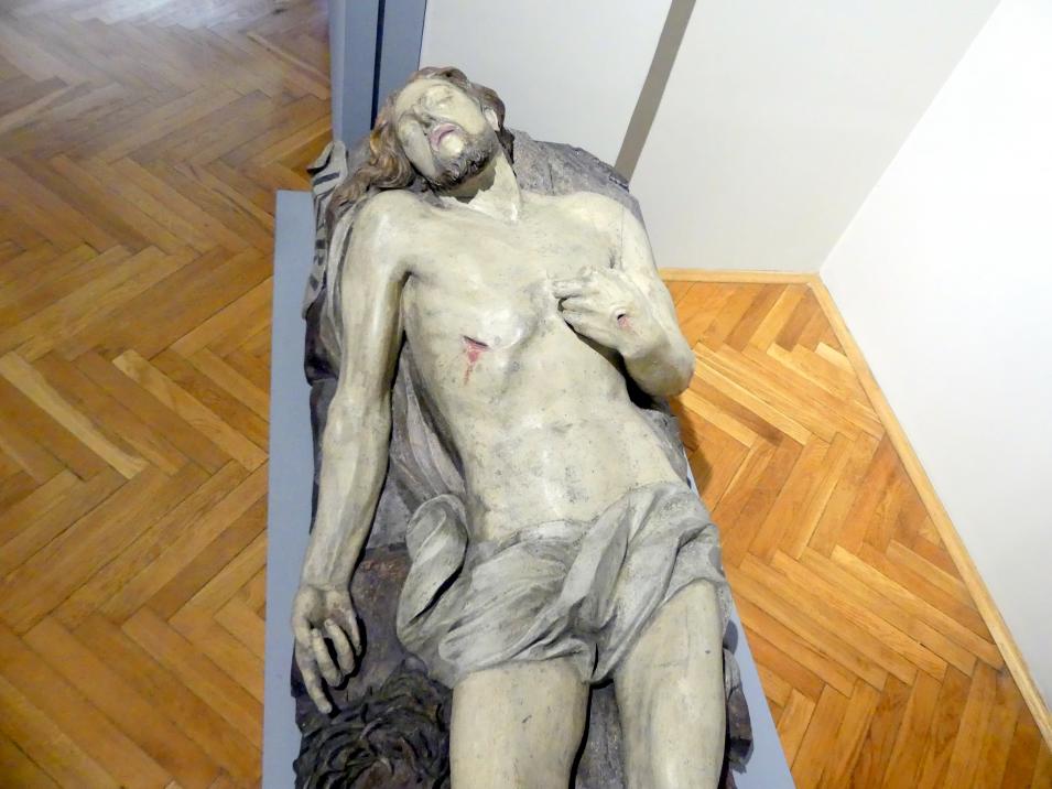 Balthasar Permoser (1676–1728), Christus im Grab, Breslau, Nationalmuseum, 2. OG, europäische Kunst 15.-20. Jhd., Saal 9, 1. Viertel 18. Jhd., Bild 3/4