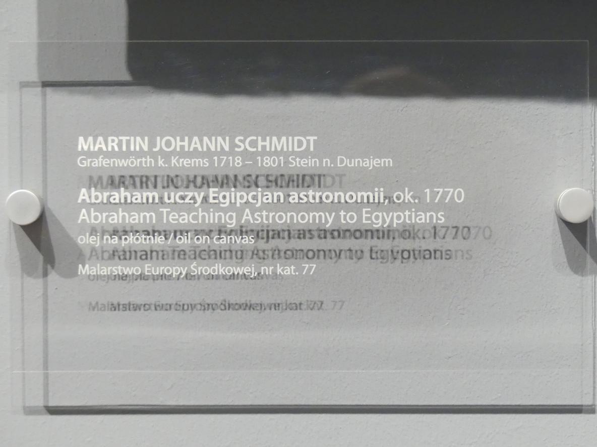 Martin Johann Schmidt (Kremser Schmidt) (1756–1790), Abraham lehrt den Ägyptern Astronomie, Breslau, Nationalmuseum, 2. OG, europäische Kunst 15.-20. Jhd., Saal 11, um 1770, Bild 2/2