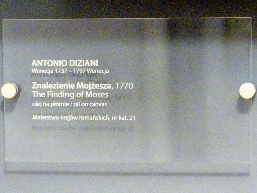 Antonio Diziani (1770), Die Auffindung Moses, Breslau, Nationalmuseum, 2. OG, europäische Kunst 15.-20. Jhd., Saal 12, 1770, Bild 2/2