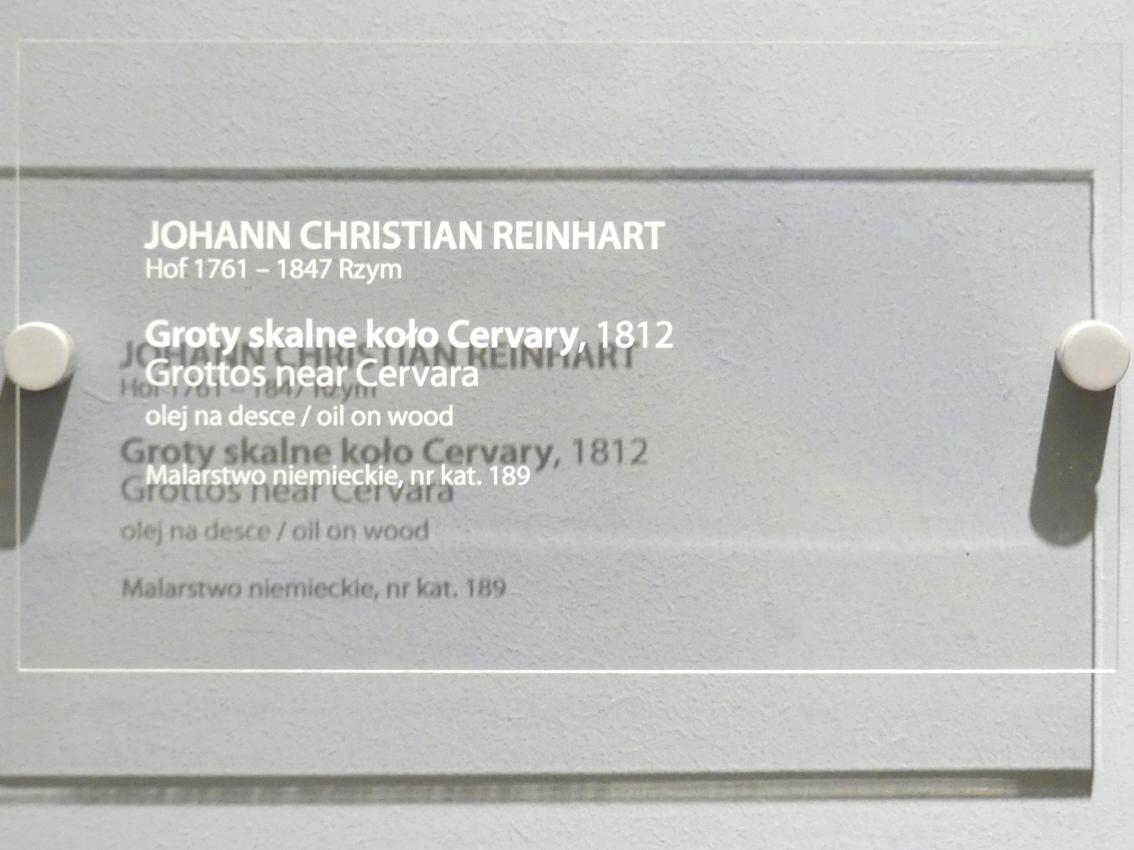 Johann Christian Reinhart (1785–1846), Die Grotten bei Cervara, Breslau, Nationalmuseum, 2. OG, europäische Kunst 15.-20. Jhd., Saal 13, 1812, Bild 2/2