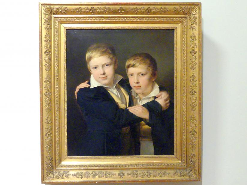 Ferdinand Georg Waldmüller (1819–1864), Porträt der Markowsky-Brüder, Breslau, Nationalmuseum, 2. OG, europäische Kunst 15.-20. Jhd., Saal 14, 1832, Bild 1/2
