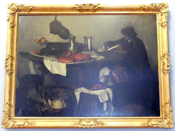 Carl Schuch (1876–1890), Stillleben mit Diener Matteo, Breslau, Nationalmuseum, 2. OG, europäische Kunst 15.-20. Jhd., Saal 16, 1879, Bild 1/2