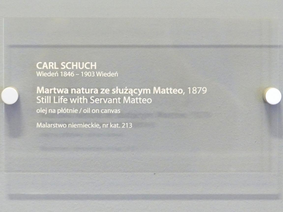 Carl Schuch (1876–1890), Stillleben mit Diener Matteo, Breslau, Nationalmuseum, 2. OG, europäische Kunst 15.-20. Jhd., Saal 16, 1879, Bild 2/2