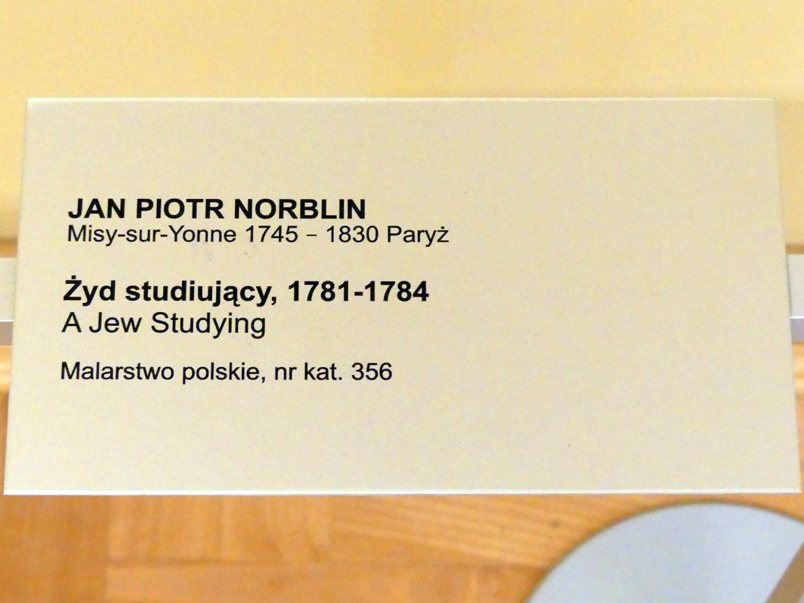 Jan Piotr Norblin (1782), Jude beim Studium, Breslau, Nationalmuseum, 2. OG, polnische Kunst 17.-19. Jhd., Saal 2, 1781–1784, Bild 2/2
