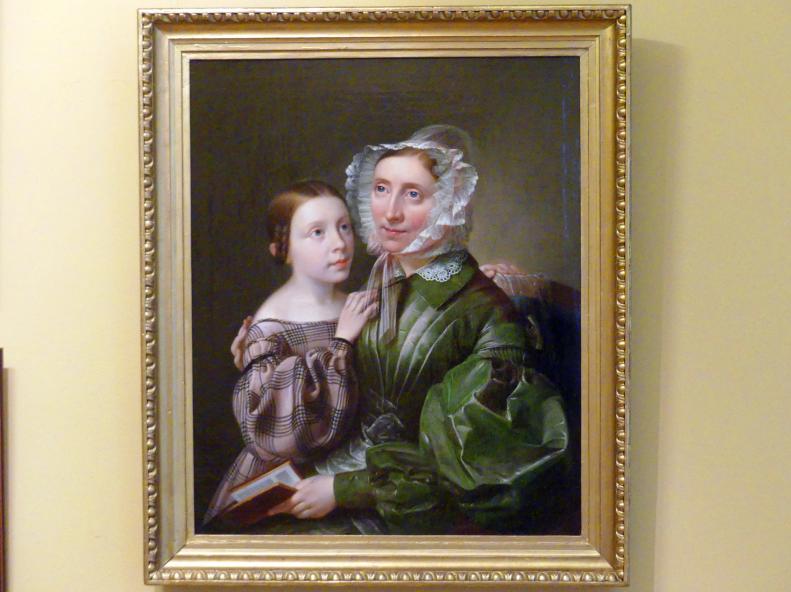 Karl Gottlieb Schweikart (1818–1842), Porträt der Anna Wandruszka und ihrer Tochter Cornelia (1827-1918), Breslau, Nationalmuseum, 2. OG, polnische Kunst 17.-19. Jhd., Saal 4, 1837