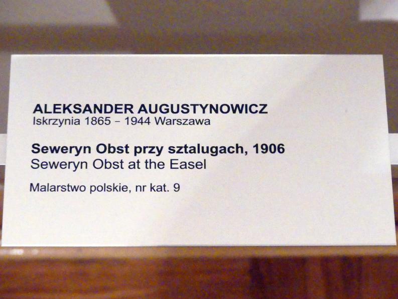 Aleksander Augustynowicz (1906), Seweryn Obst an der Staffelei, Breslau, Nationalmuseum, 1. OG, schlesische Kunst 17.-19. Jhd., Saal 10, 1906, Bild 2/2