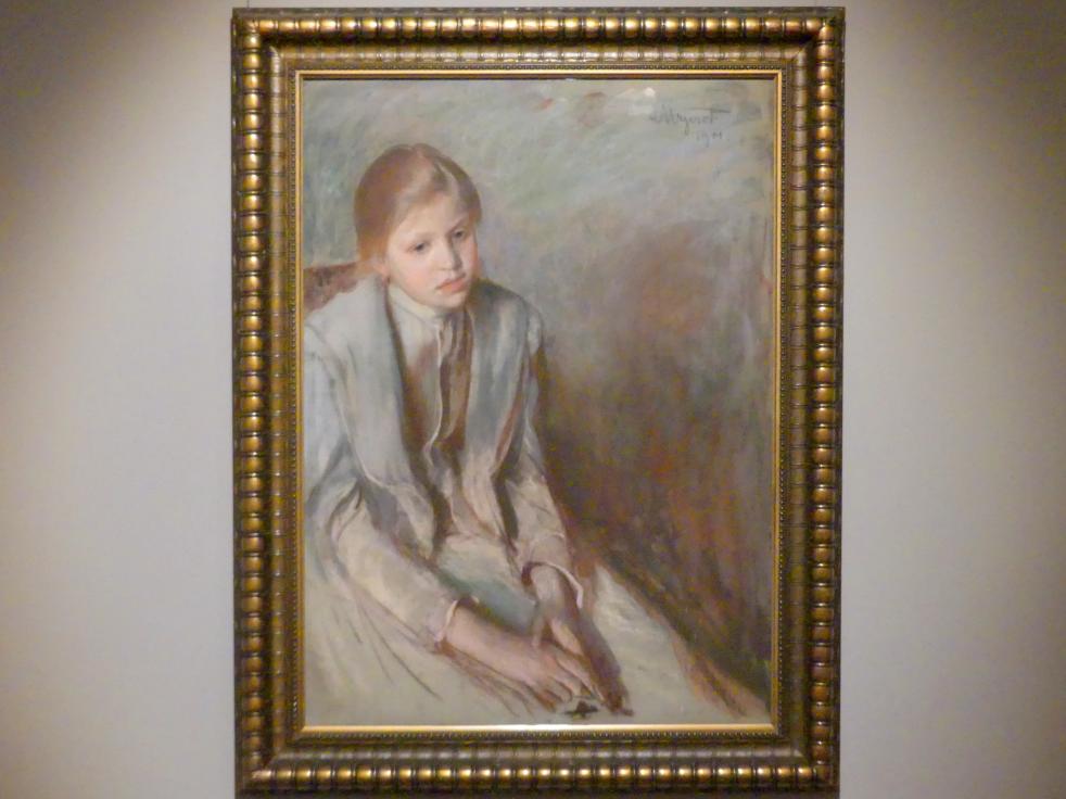 Leon Wyczółkowski (1891–1910), Mädchen, Breslau, Nationalmuseum, 1. OG, schlesische Kunst 17.-19. Jhd., Saal 10, 1901, Bild 1/2