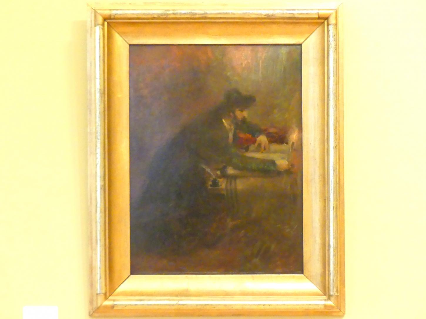 Maurycy Gottlieb (1876), Jüdischer Schriftgelehrter (Sofer), Breslau, Nationalmuseum, 1. OG, schlesische Kunst 17.-19. Jhd., Saal 2, um 1876, Bild 1/2