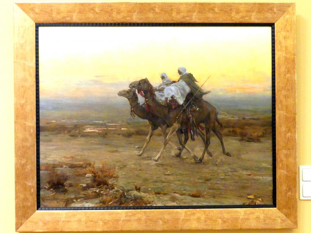 Alfred von Wierusz-Kowalski (1874–1904), Reiter mit Kriegsbefehl in Marokko, Breslau, Nationalmuseum, 1. OG, schlesische Kunst 17.-19. Jhd., Saal 3, nach 1903, Bild 1/2