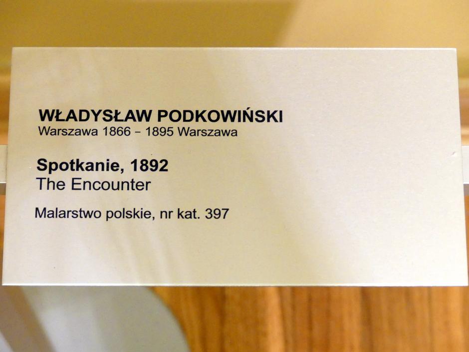Władysław Podkowiński (1890–1894), Das Treffen, Breslau, Nationalmuseum, 1. OG, schlesische Kunst 17.-19. Jhd., Saal 4, 1892, Bild 2/2