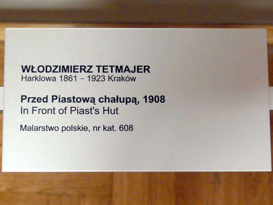 Włodzimierz Tetmajer (1891–1908), Vor der Piastenhütte, Breslau, Nationalmuseum, 1. OG, schlesische Kunst 17.-19. Jhd., Saal 7, 1908, Bild 2/2