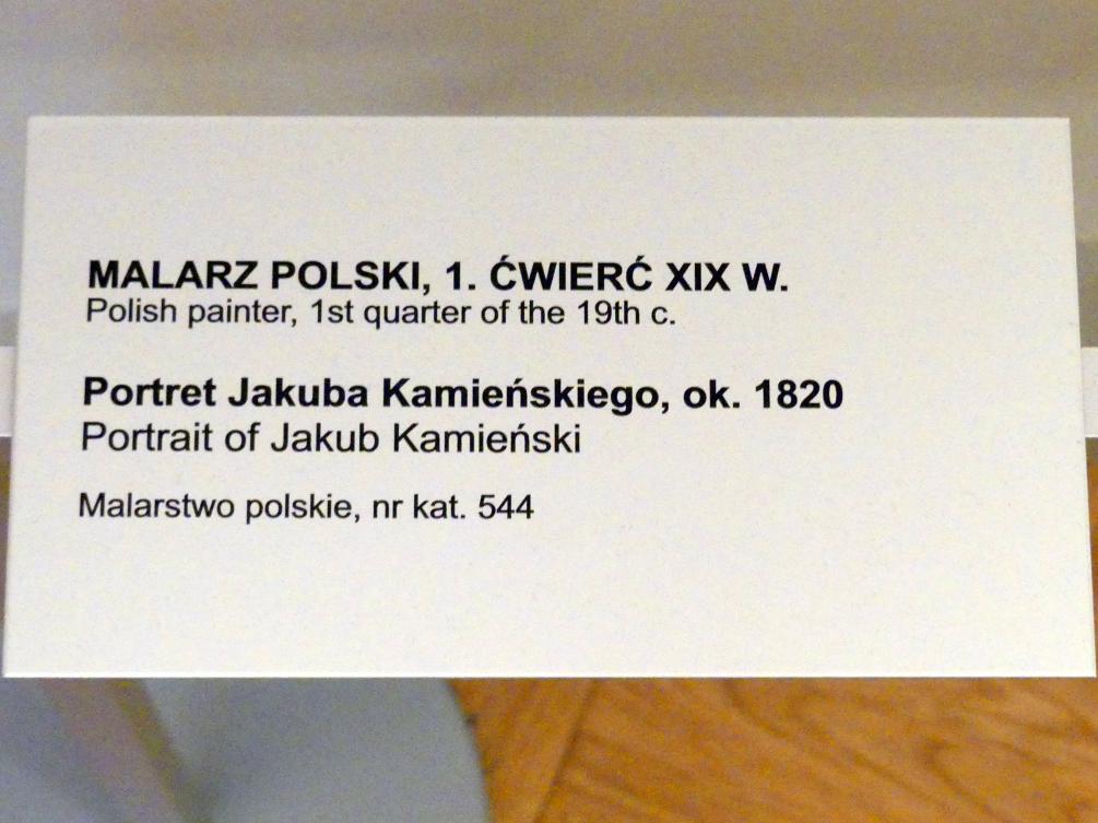 Porträt des Jakub Kamieński, Breslau, Nationalmuseum, 1. OG, schlesische Kunst 17.-19. Jhd., Saal 9, um 1820, Bild 2/2