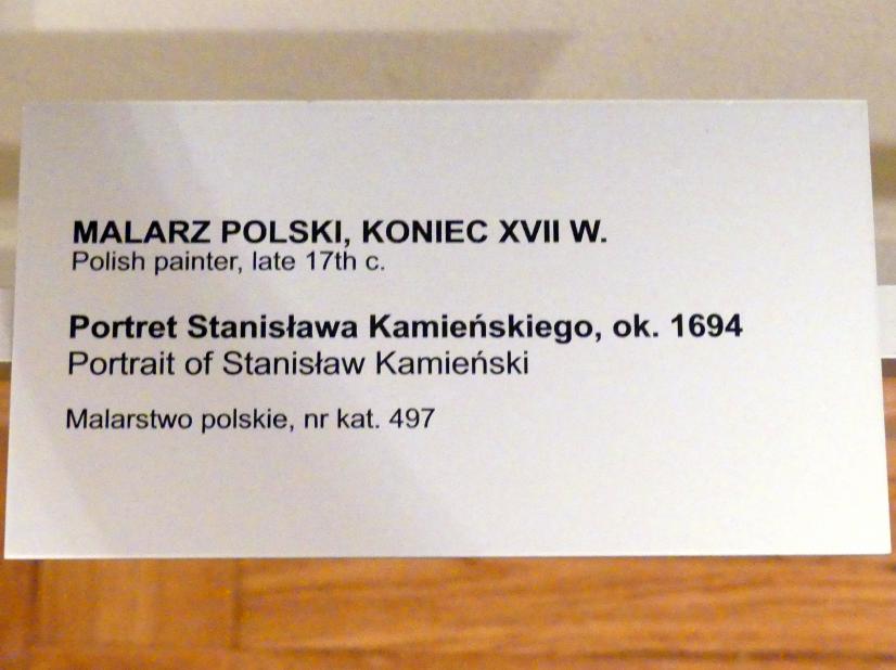 Porträt des Stanisław Kamieński, Breslau, Nationalmuseum, 1. OG, schlesische Kunst 17.-19. Jhd., Gang, um 1694, Bild 2/2