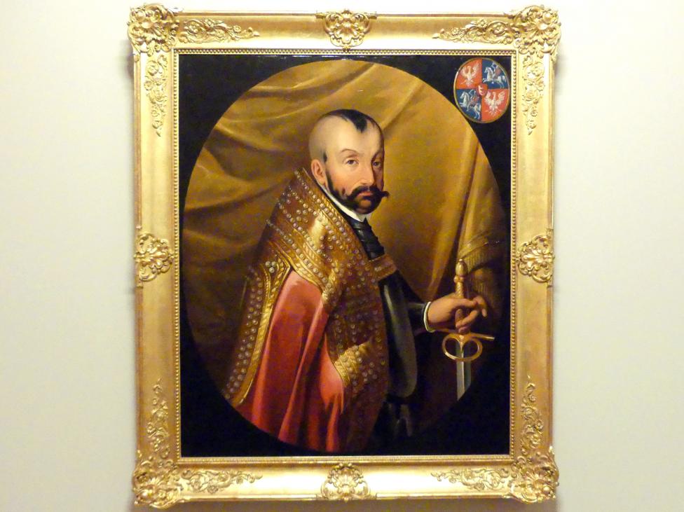Aleksander Raczyński (1854), Porträt des Königs Stephan Báthory (1533-1586), Breslau, Nationalmuseum, 1. OG, schlesische Kunst 17.-19. Jhd., Gang, 1854