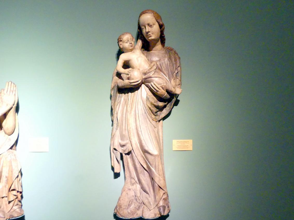 Maria mit Kind auf einem Löwen, Breslau, Nationalmuseum, 1. OG, schlesische Kunst 14.-16. Jhd., Saal 1, Letztes Viertel 14. Jhd.