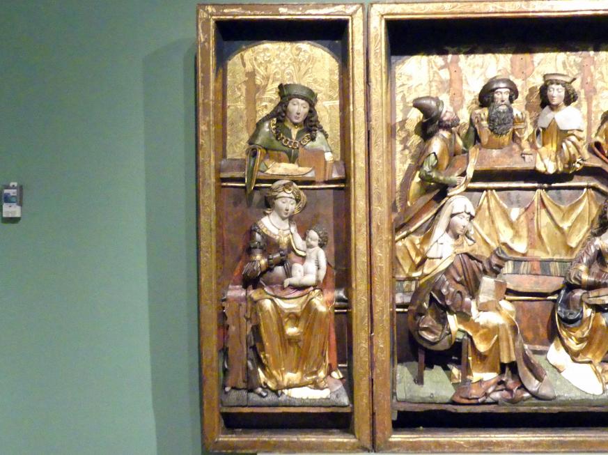 Triptychon der Heiligen Sippe, Konin Żagański, Kirche St. Bartholomäus, jetzt Breslau, Nationalmuseum, 1. OG, schlesische Kunst 14.-16. Jhd., Saal 9, 1514, Bild 2/5