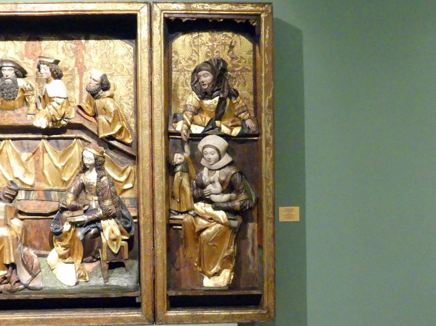 Triptychon der Heiligen Sippe, Konin Żagański, Kirche St. Bartholomäus, jetzt Breslau, Nationalmuseum, 1. OG, schlesische Kunst 14.-16. Jhd., Saal 9, 1514, Bild 4/5