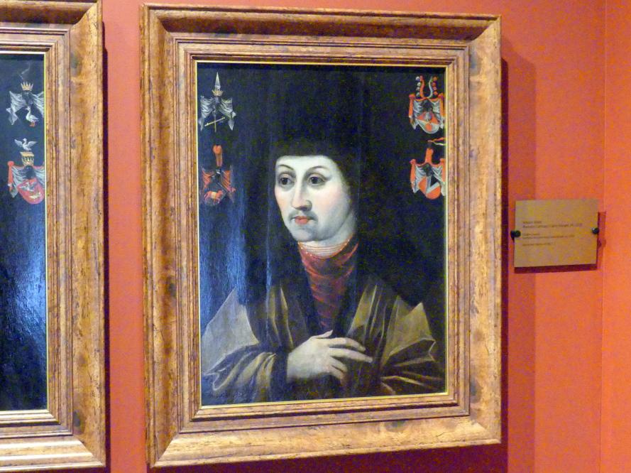 Porträts von Lorenz und Clara Heugel, Breslau, Nationalmuseum, 1. OG, schlesische Kunst 16.-19. Jhd., Saal 1, um 1520, Bild 3/3