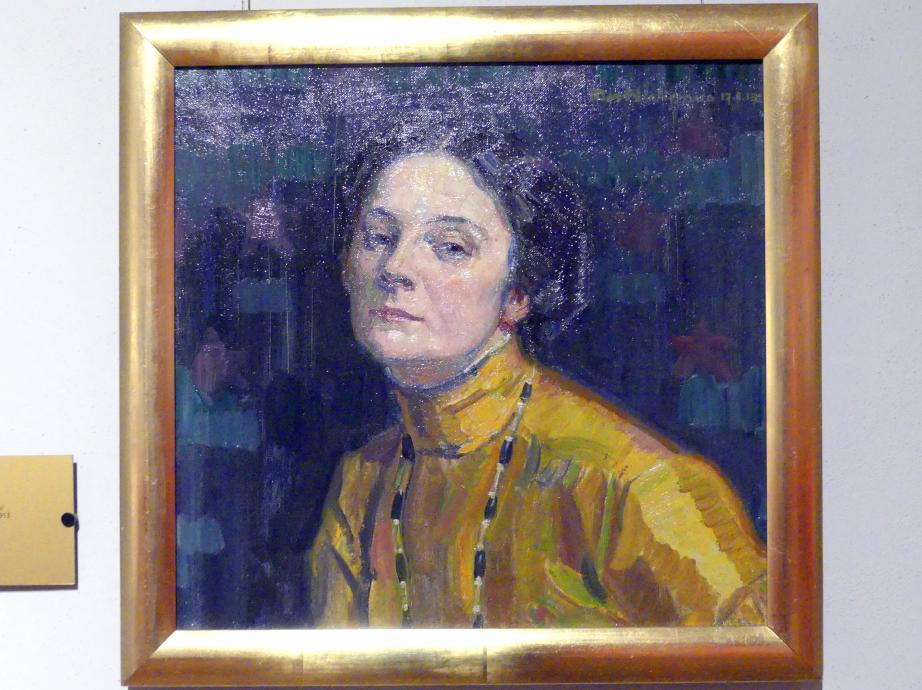 Max Wislicenus (1900–1924), Porträt der Wanda Bibrowicz (1878-1954), polnische Künstlerin, Breslau, Nationalmuseum, 1. OG, schlesische Kunst 16.-19. Jhd., Saal 11, 1913, Bild 1/2