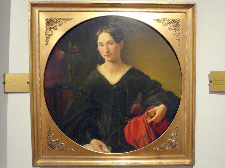August von Kloeber (1816–1841), Porträt einer Dame der Familie von Osten-Sacken, Breslau, Nationalmuseum, 1. OG, schlesische Kunst 16.-19. Jhd., Saal 9, 1841