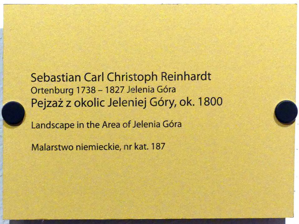 Sebastian Carl Christoph Reinhardt (1798–1800), Landschaft bei Hirschberg, Breslau, Nationalmuseum, 1. OG, schlesische Kunst 16.-19. Jhd., Saal 9, um 1800, Bild 2/2