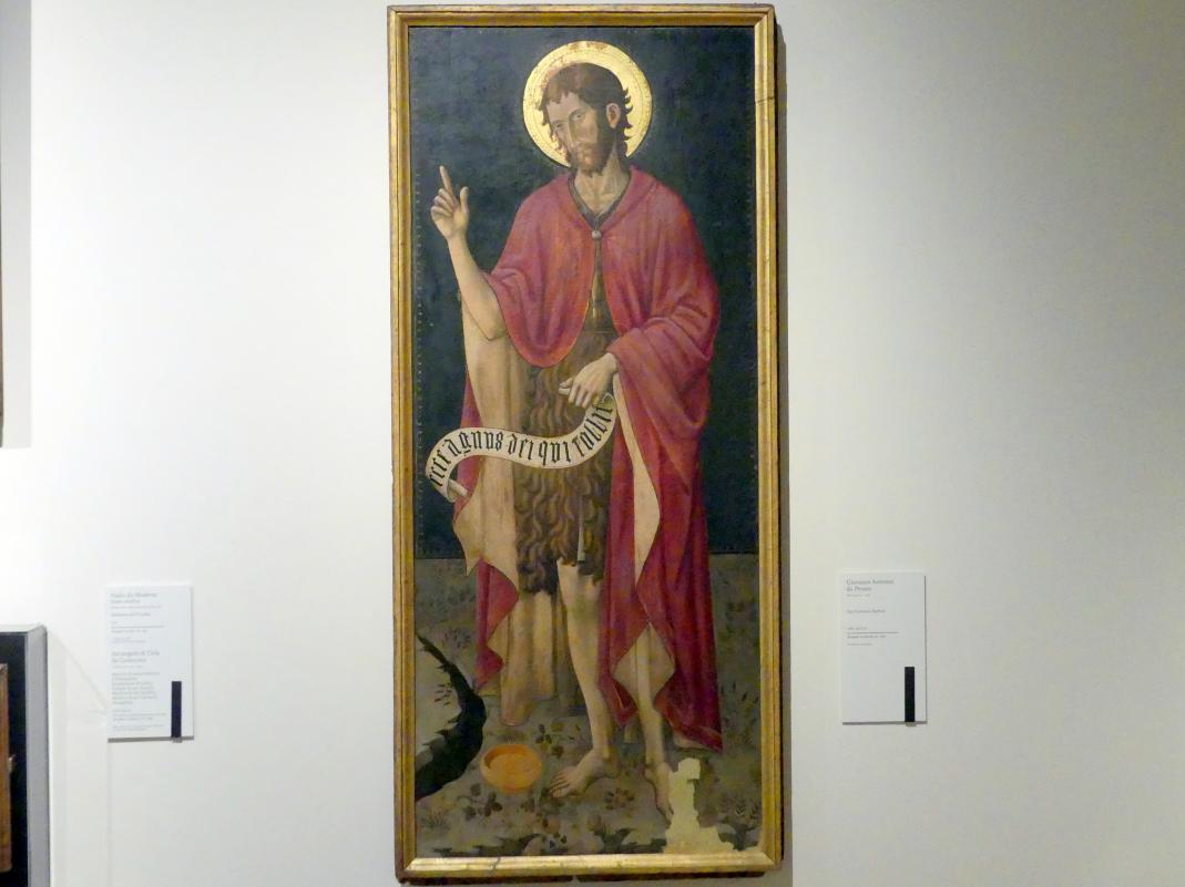 Giovanni Antonio Bellinzoni da Pesaro (1465–1474), Johannes der Täufer, Modena, Galleria Estense, Saal 2, um 1460–1470