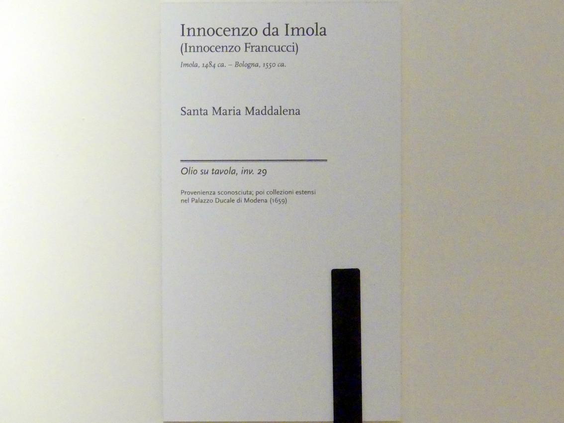 Innocenzo Francucci (Innocenzo da Imola) (1535), Heilige Maria Magdalena, Modena, Galleria Estense, Saal 14, Undatiert, Bild 2/2