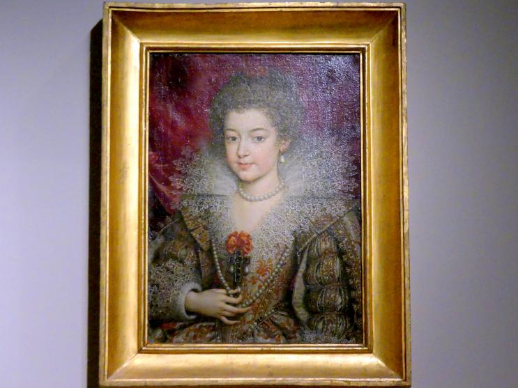 Frans Pourbus der Jüngere (1591–1618), Bildnis der Anna Maria Mauricia von Österreich (1601–1666), Königin von Frankreich (1615-1643), Modena, Galleria Estense, Saal 15, um 1615