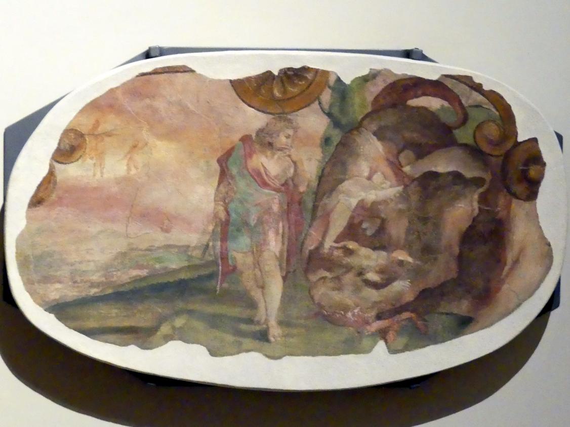 Lelio Orsi (1546–1570), Wandmalereien der Rocca di Novellara, Rocca di Novellara, Festung von Novellara, jetzt Modena, Galleria Estense, Saal 16, um 1555–1556, Bild 10/11