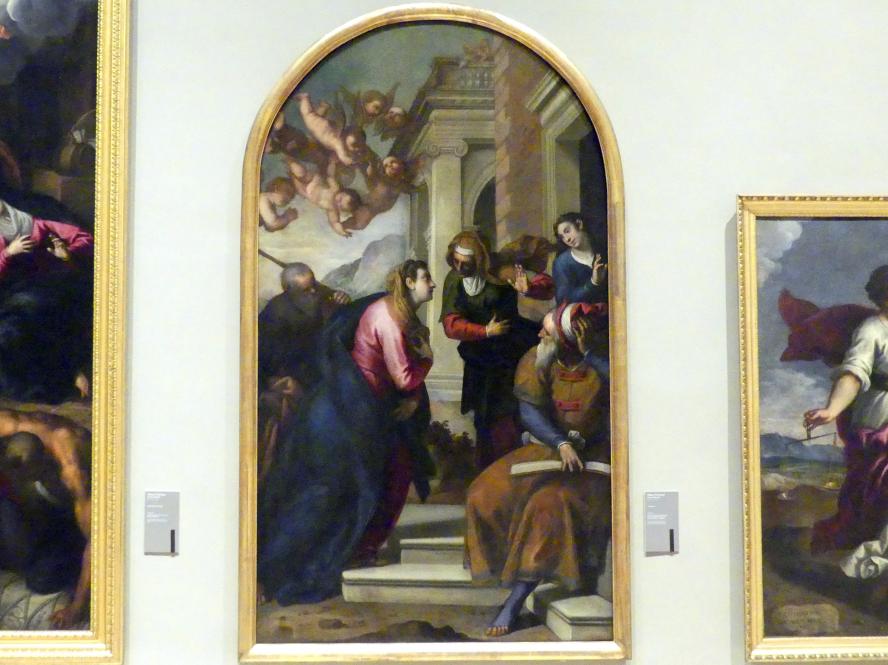 Jacopo Palma der Jüngere (Palma il Giovane / Giacomo Negretti) (1597–1620), Mariä Heimsuchung, Modena, Chiesa di Santa Maria degli Angeli, jetzt Modena, Galleria Estense, Saal 17, 1610–1611, Bild 1/2