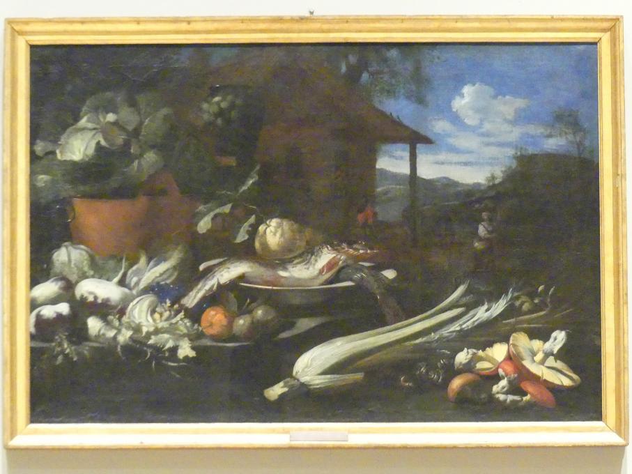 Pier Francesco Cittadini (il Milanese) (1642–1662), Serie von vier Stillleben mit Innen- und Außenszenen, Sassuolo, Palazzo Ducale, jetzt Modena, Galleria Estense, Saal 19, um 1650–1660, Bild 3/5