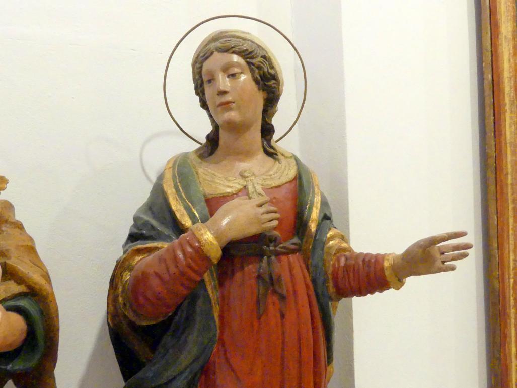 Maria der Verkündigung, Quinciano, Chiesa di Sant'Albano, jetzt Buonconvento, Museo d’Arte Sacra della Val d’Arbia, Saal 7, Beginn 17. Jhd.