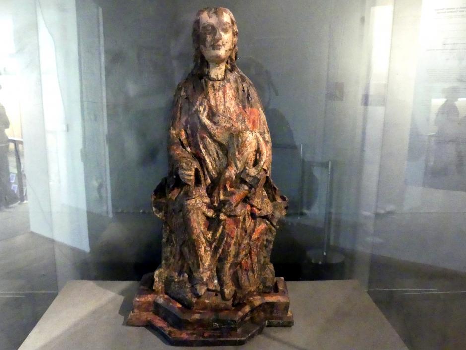 Thronende Madonna mit Kind, Prag, Nationalgalerie im Agneskloster, Saal A, um 1180–1200, Bild 1/3