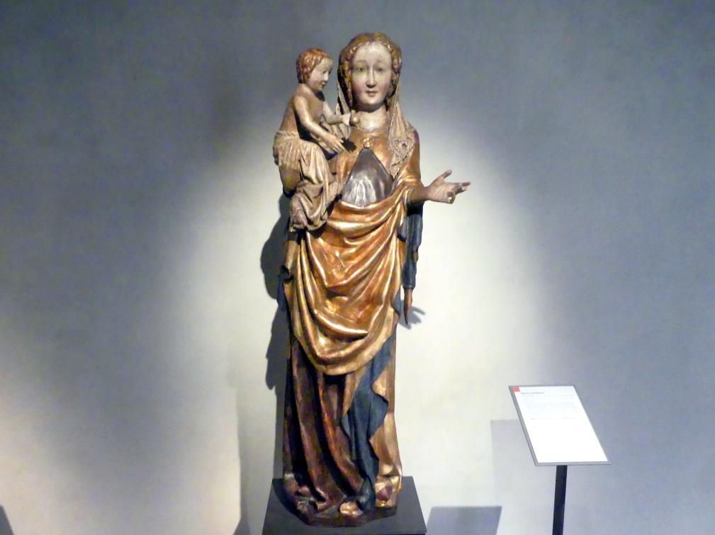 Maria mit Kind, Pilsen, ehem. Franziskanerkloster, jetzt Prag, Nationalgalerie im Agneskloster, Saal A, nach 1350