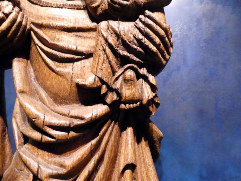 Meister der Madonna von Michle (Werkstatt) (1345–1350), Madonna auf dem Löwen, Prag, Nationalgalerie im Agneskloster, Saal B, 1340–1350, Bild 11/12