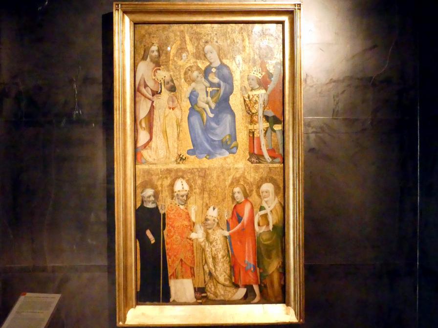 Votivtafel des Erzbischofs Johann Očko von Wlašim, Raudnitz (Roudnice), Schloss Raudnitz, jetzt Prag, Nationalgalerie im Agneskloster, Saal D, vor 1371