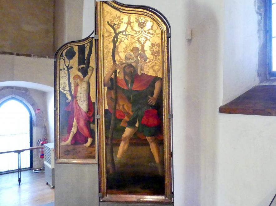 Hl. Christophorus, Prag-Hradschin, ehem. Benediktinerinnenabtei St. Georg, jetzt Prag, Nationalgalerie im Agneskloster, Saal L, um 1510
