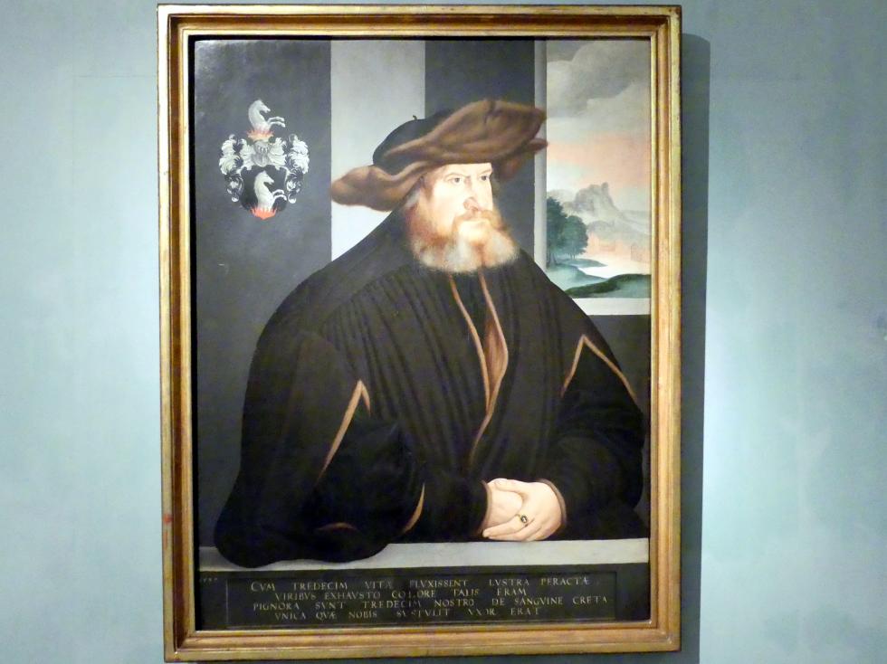 Portrait von Johann Gerlach im Alter von 65 Jahren, Prag, Nationalgalerie im Agneskloster, Saal N, 1537