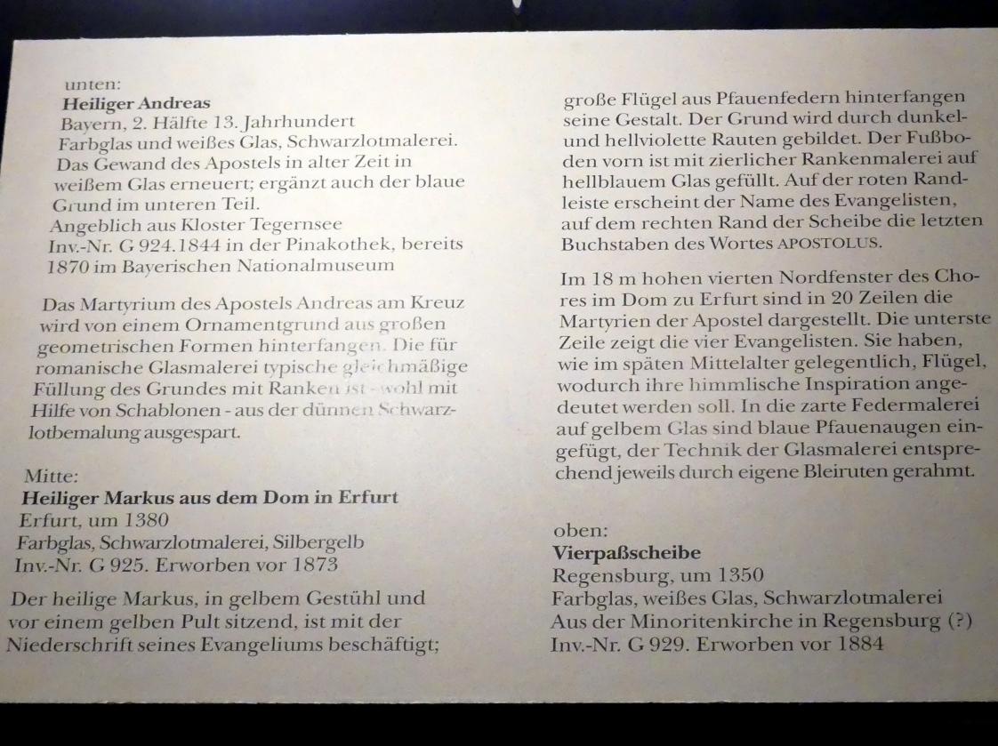 Heiliger Markus aus dem Dom in Erfurt, Erfurt, Erfurter Dom, jetzt München, Bayerisches Nationalmuseum, Saal 3, um 1380, Bild 2/2