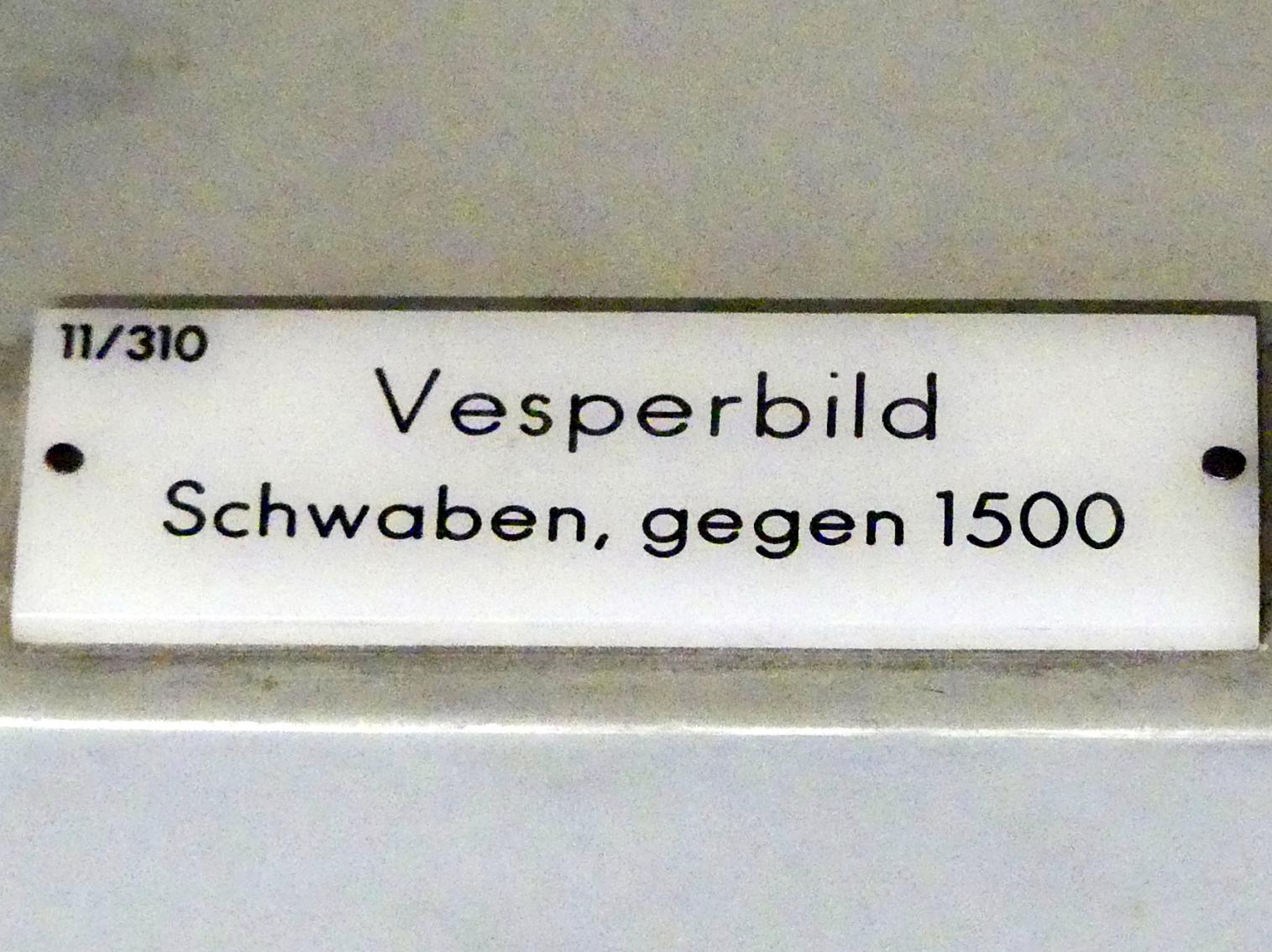 Vesperbild, München, Bayerisches Nationalmuseum, Saal 17, um 1500, Bild 3/3